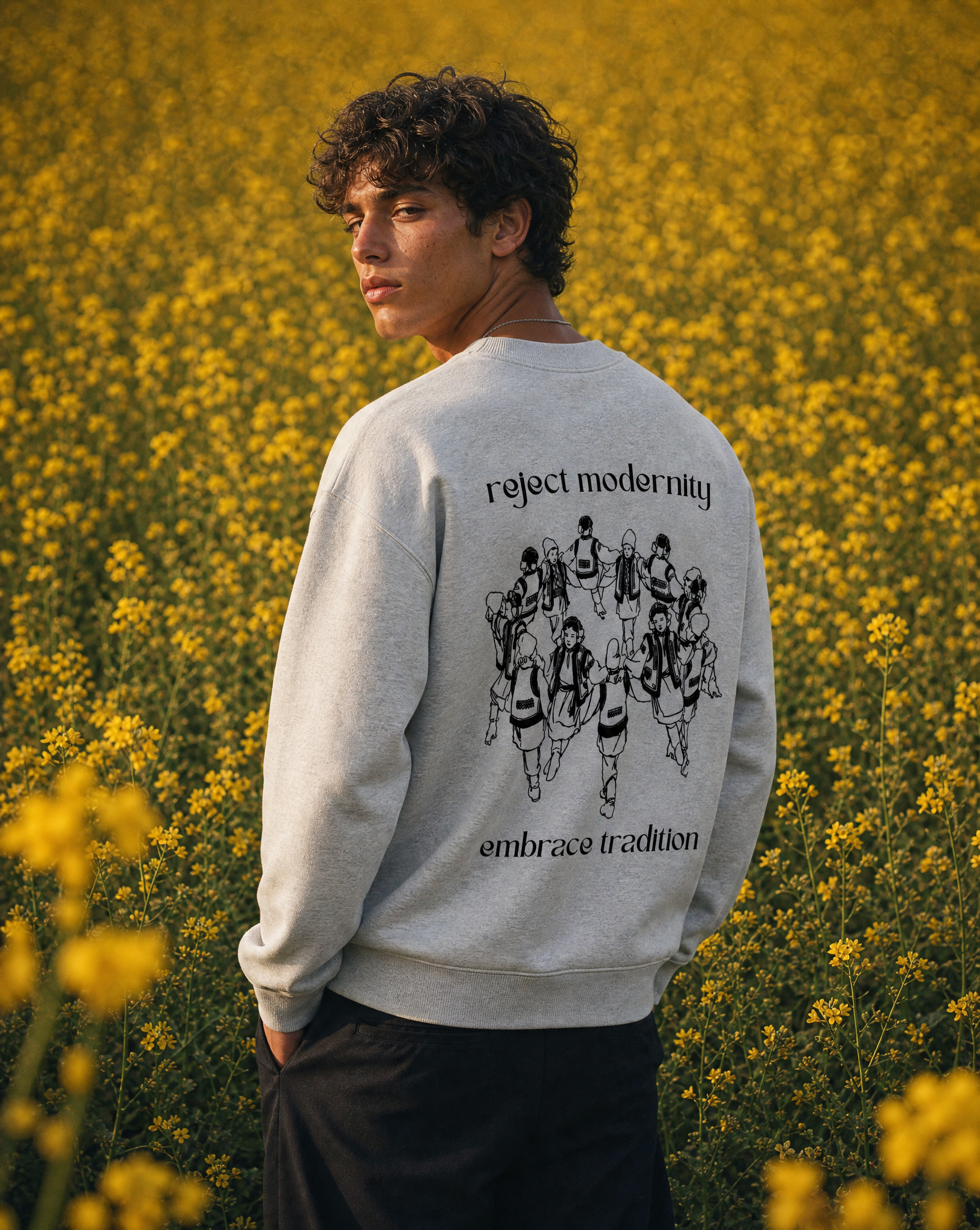 Sweatshirt gris (Reject Modernity)
